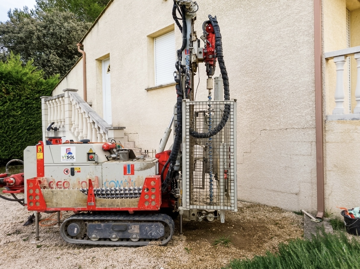 Essai pénétrométrique dynamique lourd sur terrain argileux
